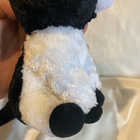 BUTTER TySilk Beanie Boos Collection TY Silk Cow Big Eye Plush Soft Black/White - Picture 5 of 6
